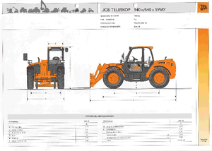 Телескопические погрузчики неподвижные JCB 540-70