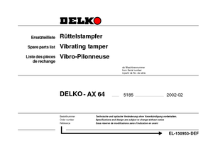 Вибротрамбовка с 4-тактным бензиновым двигателем Delko AX 64